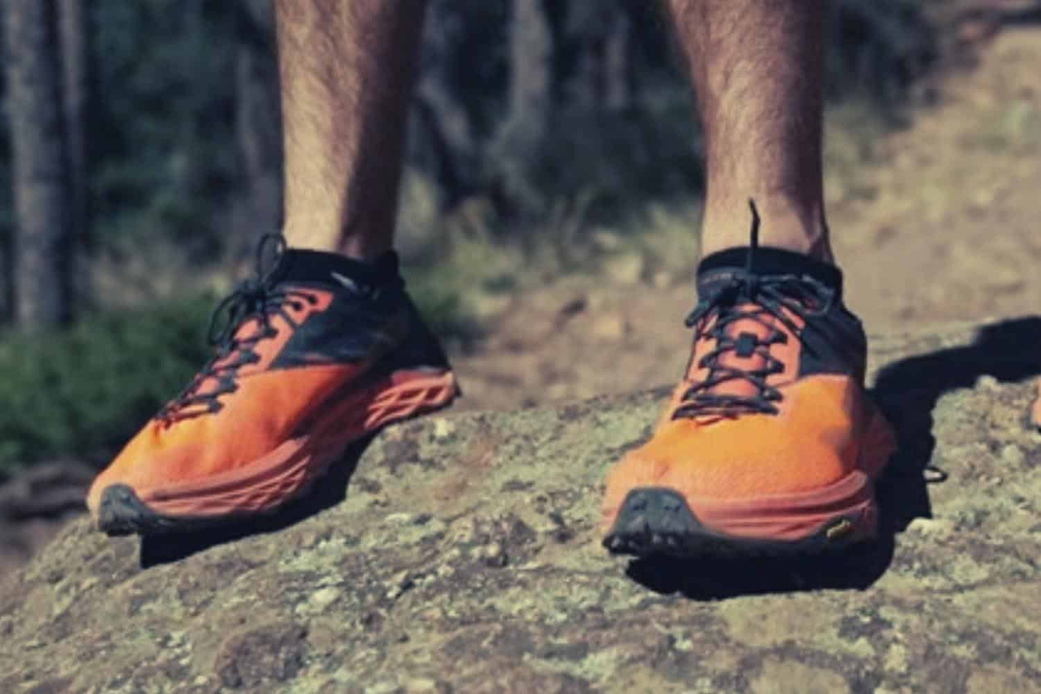 Mont Blanc de Altra aux pieds d'un traileur