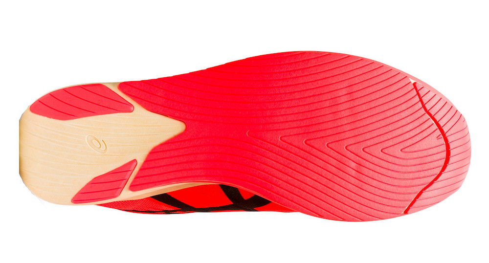 Asics Metaracer semelle caoutchouc rouge