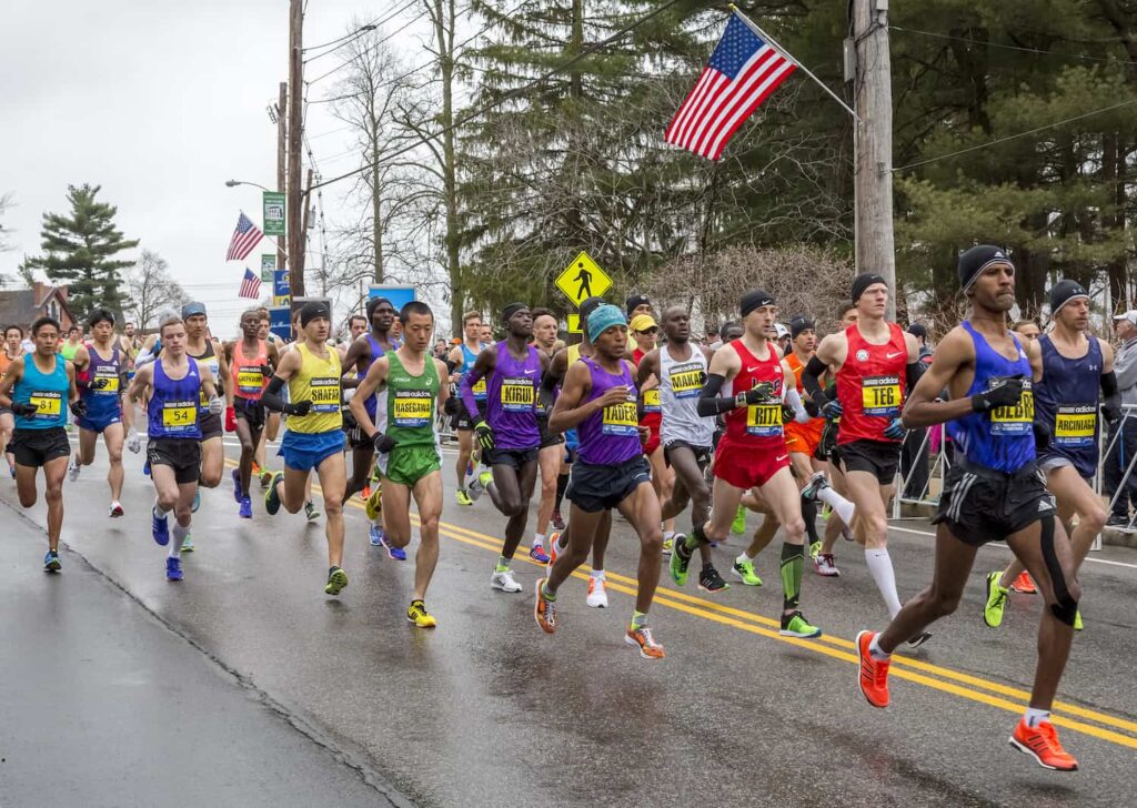 athlètes professionnels homme marathon boston
