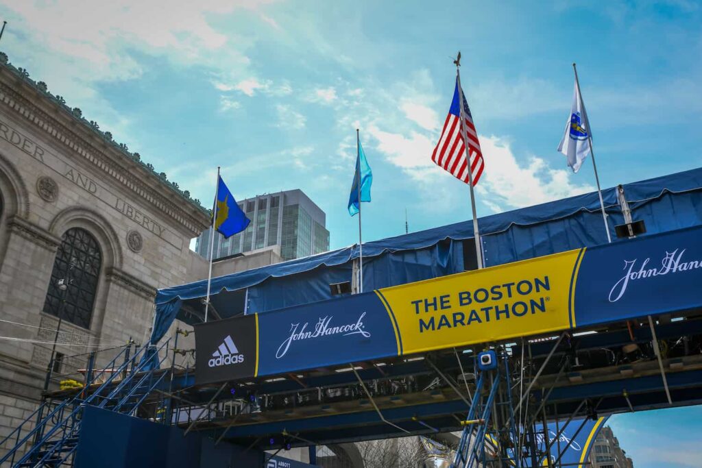 arrivée du boston world marathon