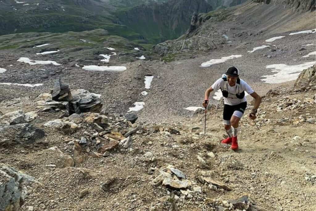 François D'Haene during Hardrock 100 run trail race