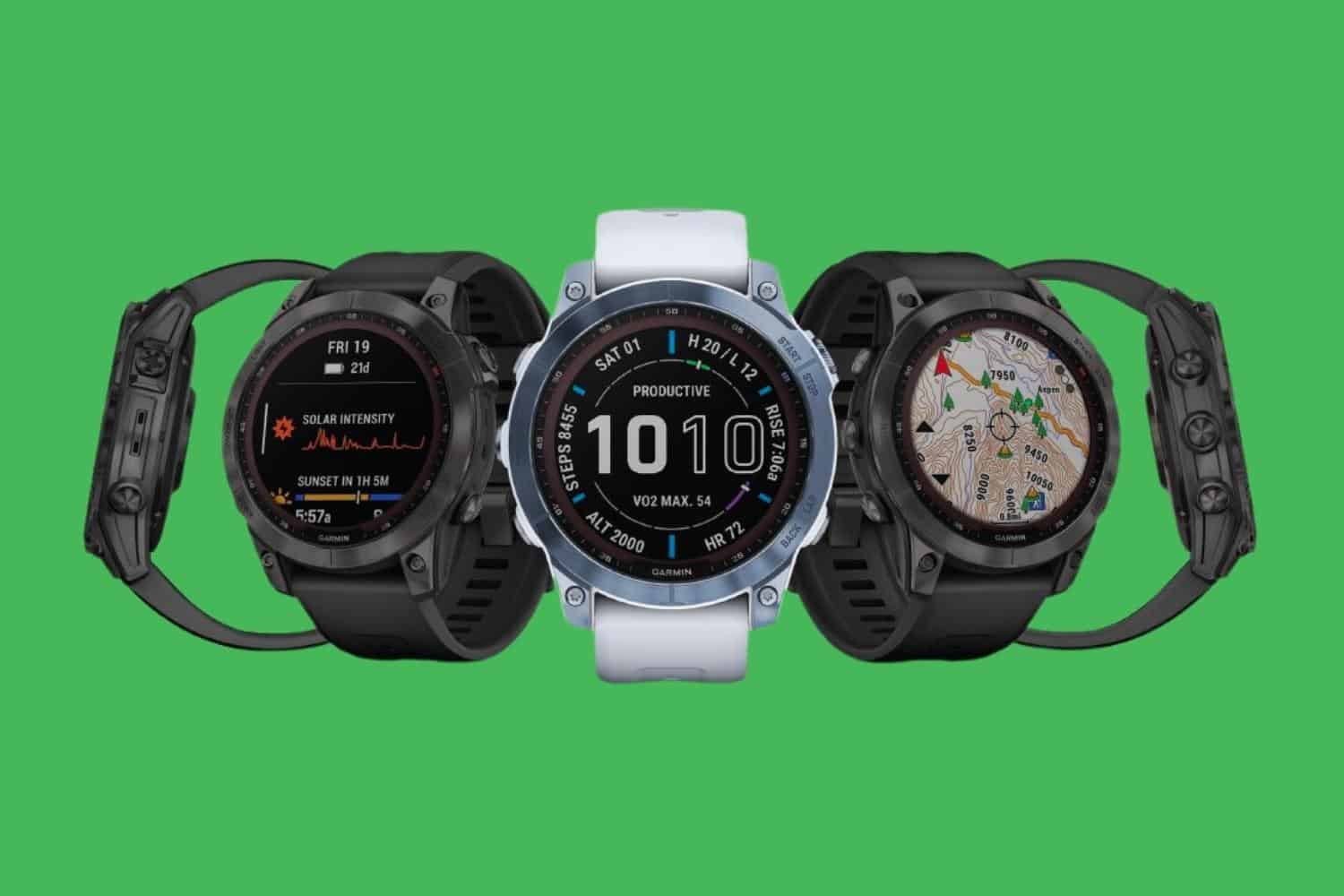 collections montres cardio gps Garmin solar et sapphire
