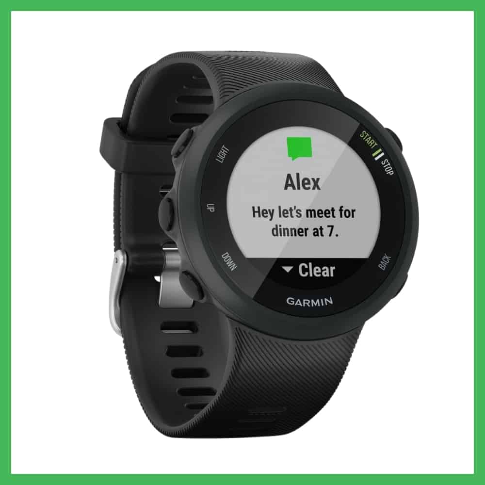 garmin Forerunner 45s messages