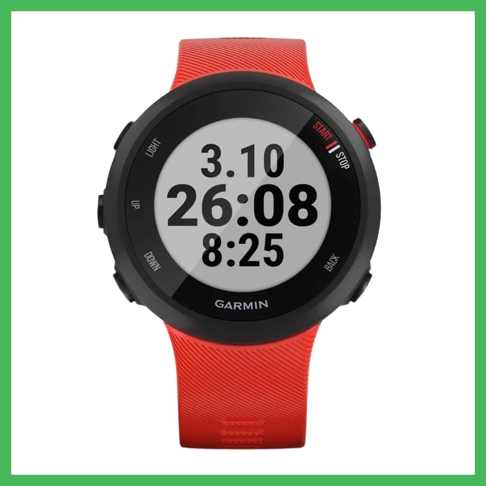test de la Garmin Forerunner 45s rouge
