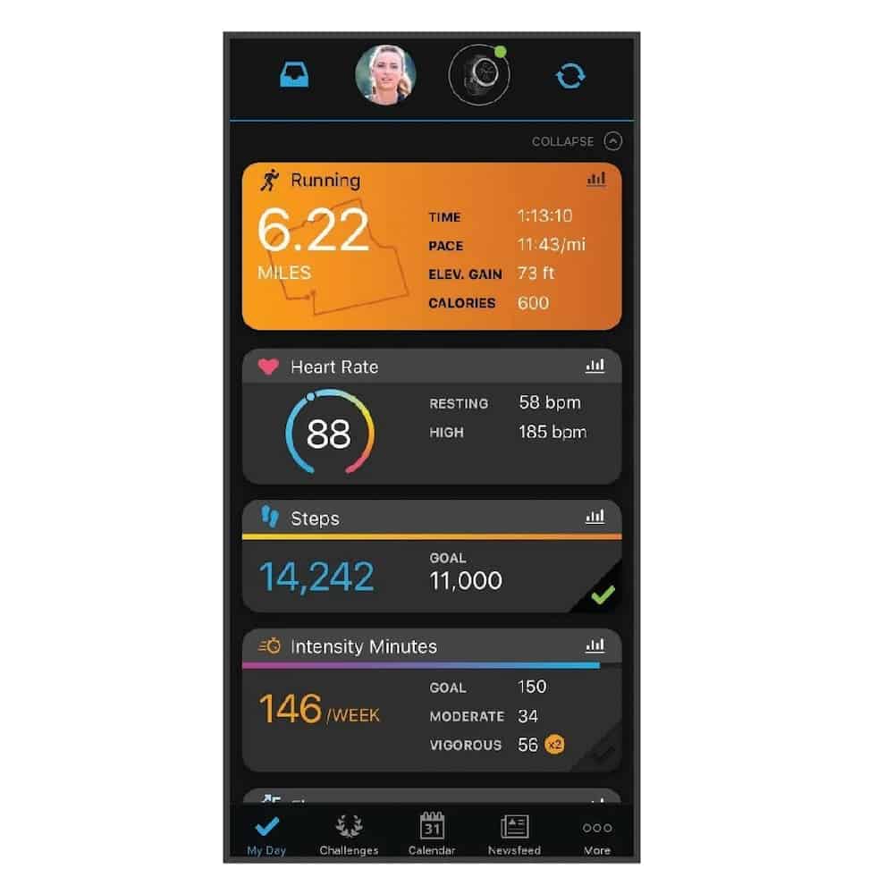 Garmin Connect app Forerunner 45s