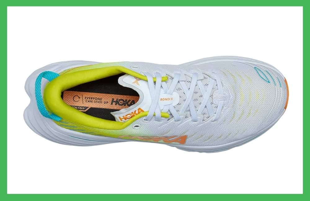 Hoka Bondi X tige mesh technique