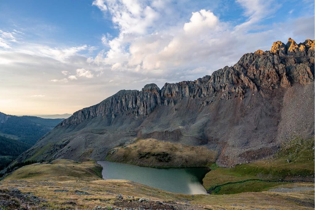 Vue sur le Mont Sneffels, dans la chaîne de montagnes de San Juan