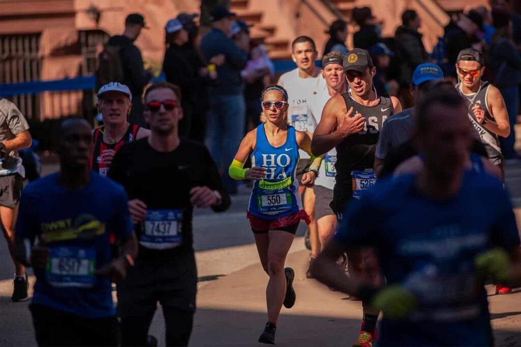 Les compétiteurs de l'édition 2018 du Marathon de New York en pleine course