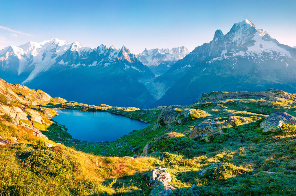 massif sur le parcours du marathon du mont blanc