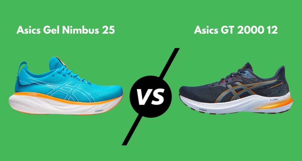 asics gel nimbus 25 vs gt 2000 12