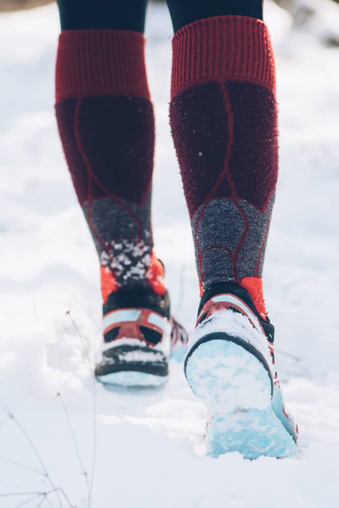 chaussettes pour courir en hiver