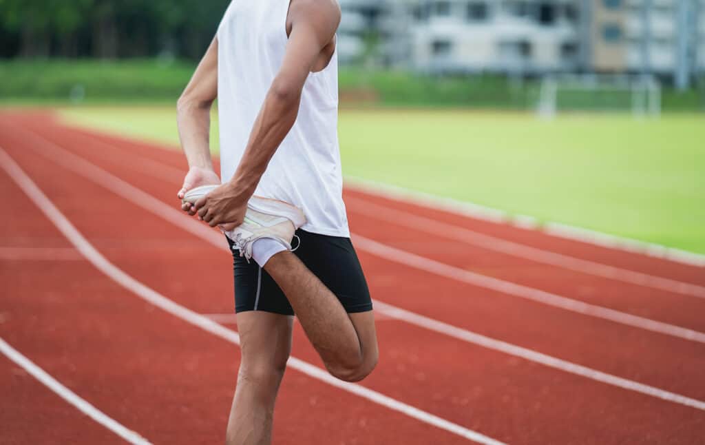 étirements avant la course