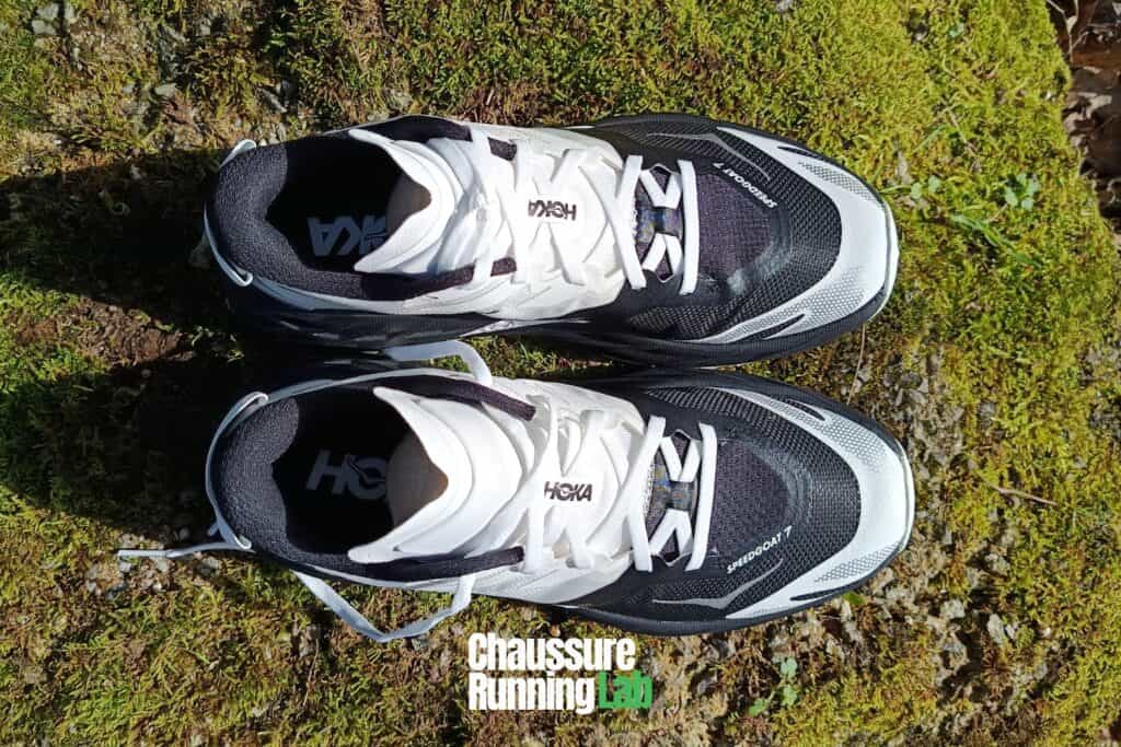 Hoka Speedgoat 7 tige mesh technique