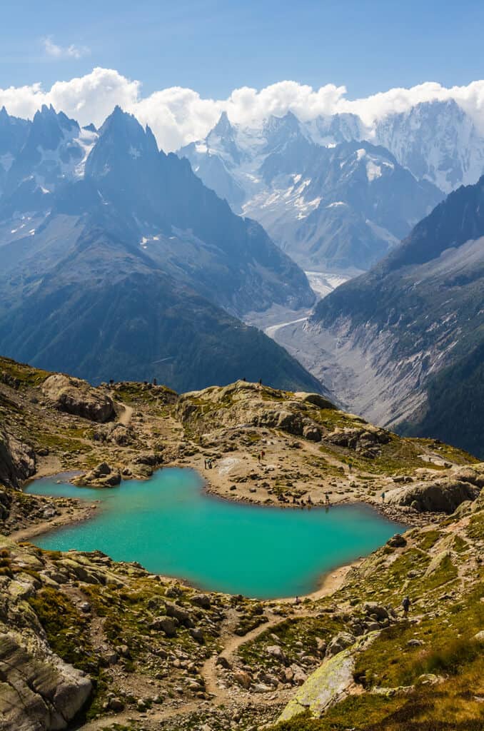 Le lac Blanc au-dessus de Chamonix
