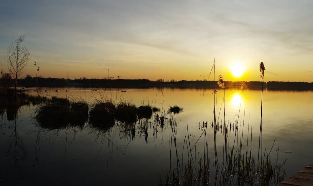 Lac de Bordeaux coucher du soleil
