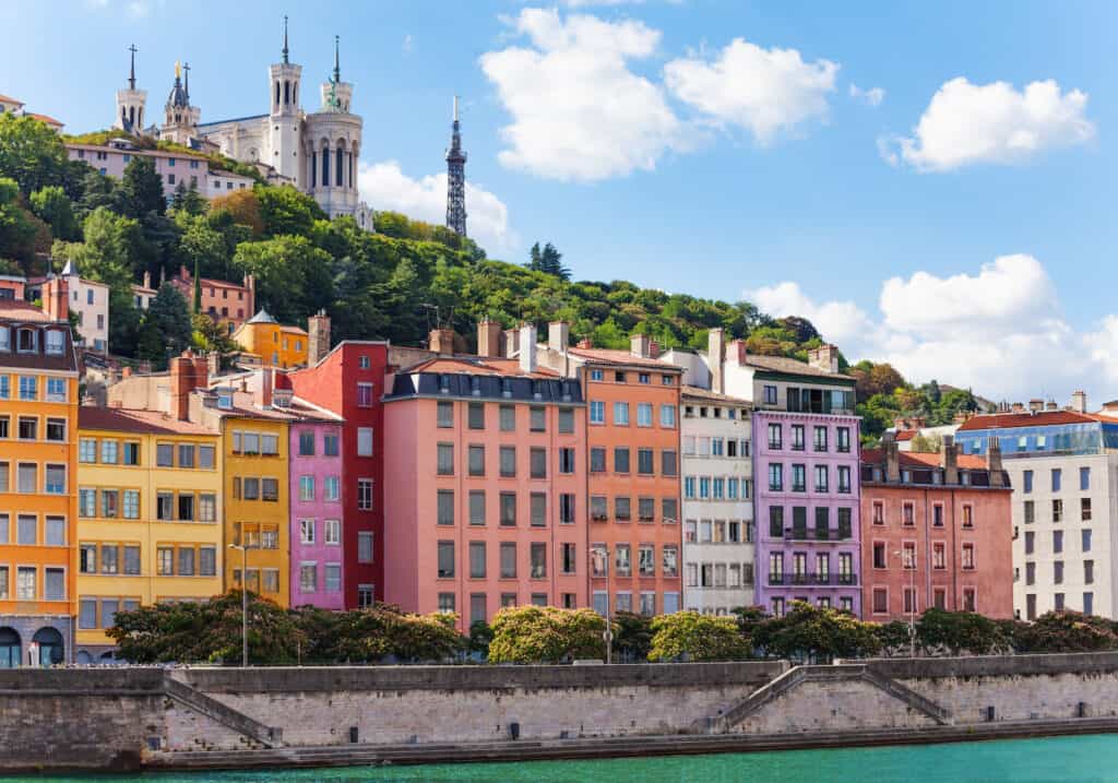 les quais en bord de saone