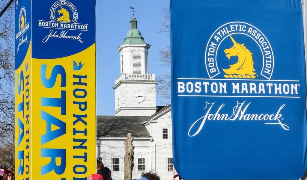 Boston Marathon bannière officielle john hancock