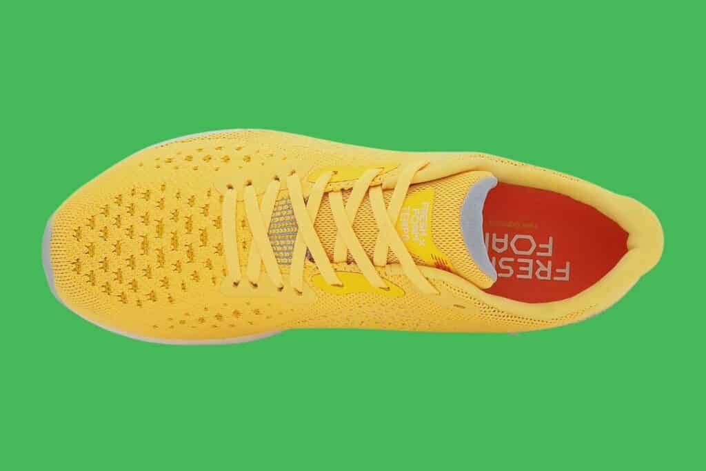 New Balance Fresh Foam X Tempo v2 tige flex hypoknit coloris orange