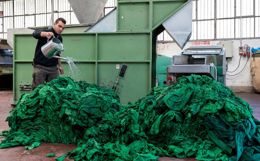 Recyclage laine production