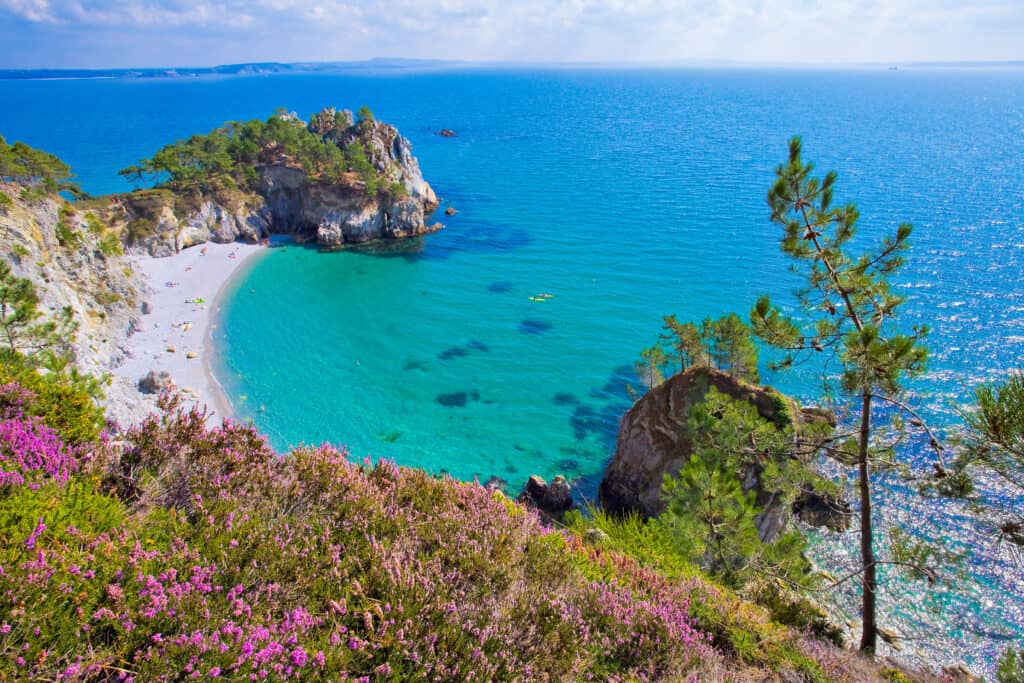 Île Plage Vierge, Morgat, presqu'île de Crozon, Finistère, Bretagne, France, l'une des plus belles randonnées de France