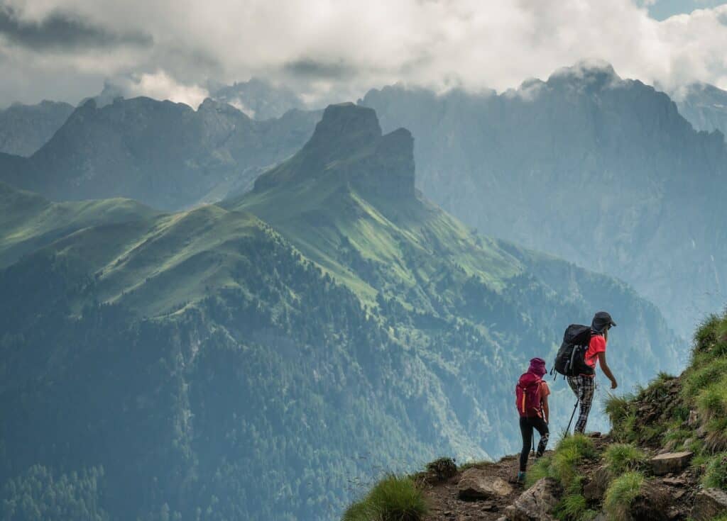 randonneurs avec chaussure de randonnée