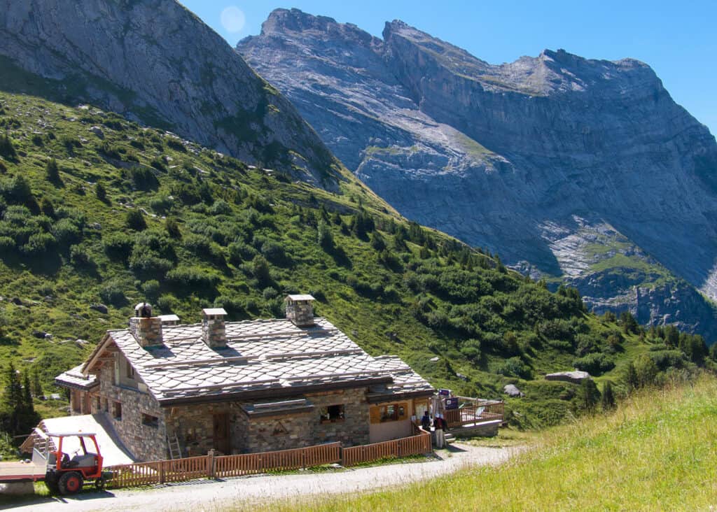 refuge of barmettes pralognan la vanoise in savoie in france