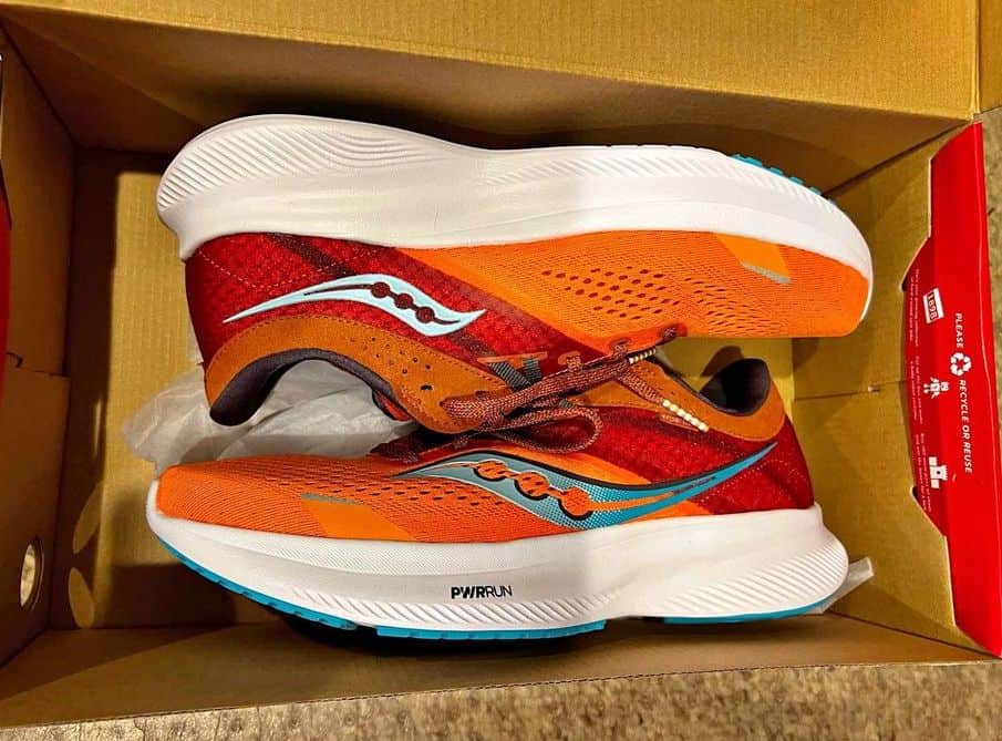 saucony ride 16 sorties de leur boîte