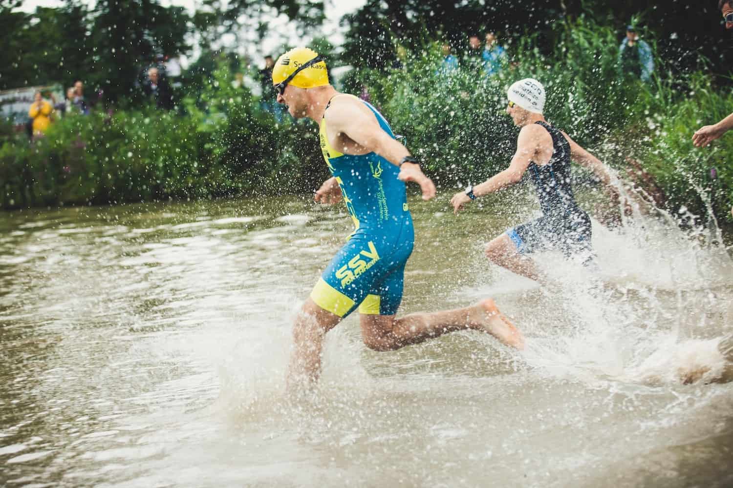 Triathlètes natation