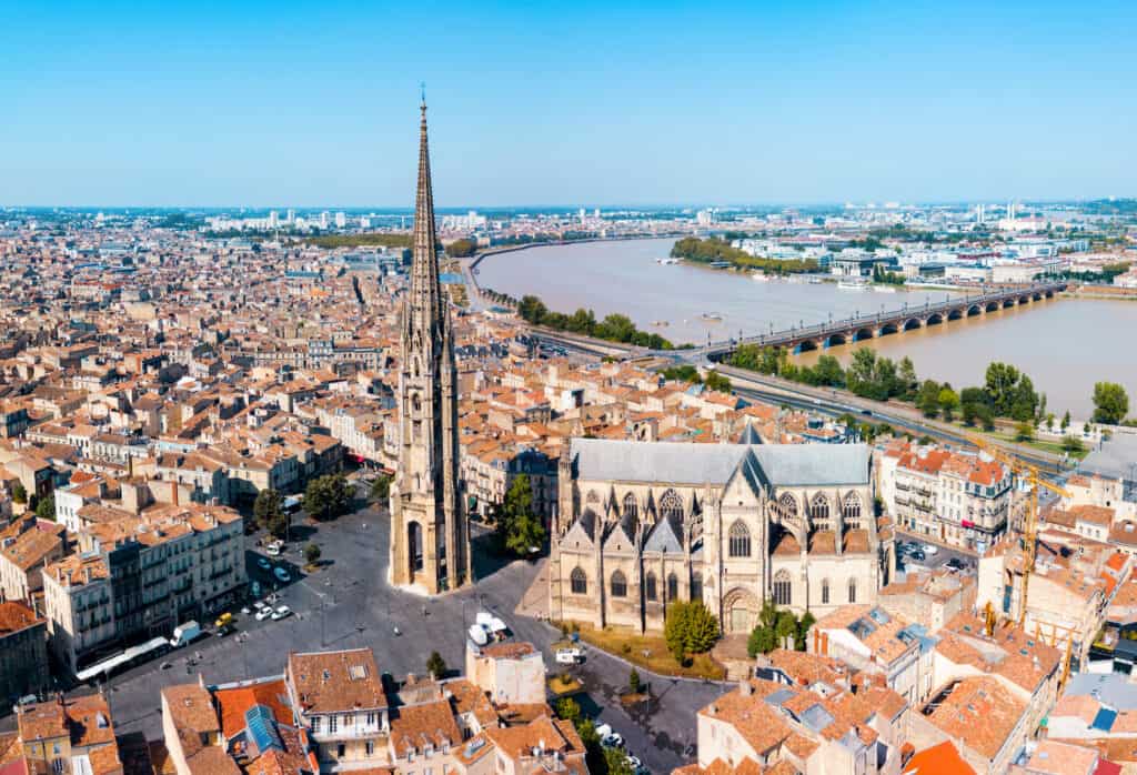 Vue aérienne de Bordeaux