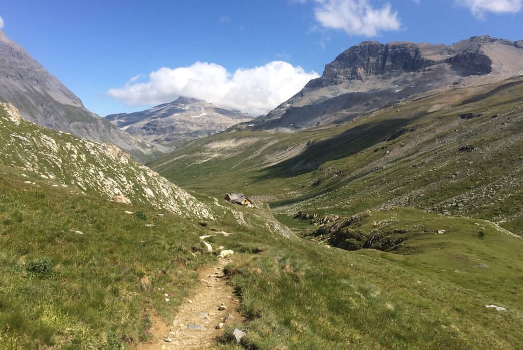 Vue du refuge de la Leisse dans le Parc National de la Vanoise